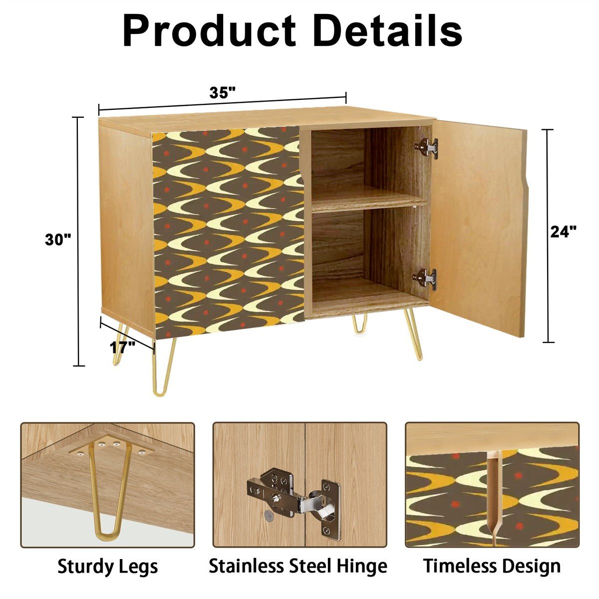 Kate McEnroe New York Mid Century Modern Boomerang Sideboard, Retro 1950s Atomic Age Storage CabinetStorage CabinetsVUk9SCkDj0