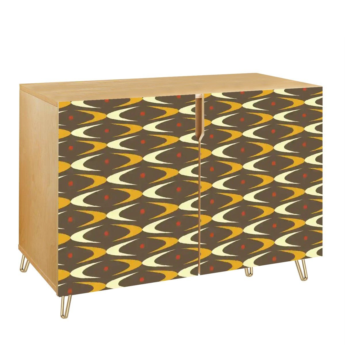 Kate McEnroe New York Mid Century Modern Boomerang Sideboard, Retro 1950s Atomic Age Storage CabinetStorage CabinetsVUk9SCkDj0