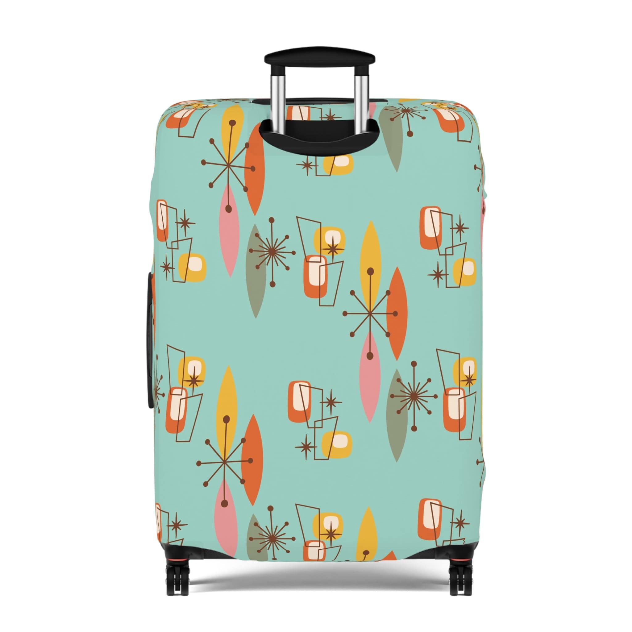 Kate McEnroe New York Mid Century Modern Boomerang Starburst Luggage Cover, Retro MCM Travel AccessoryLuggage Covers13192064330981502668
