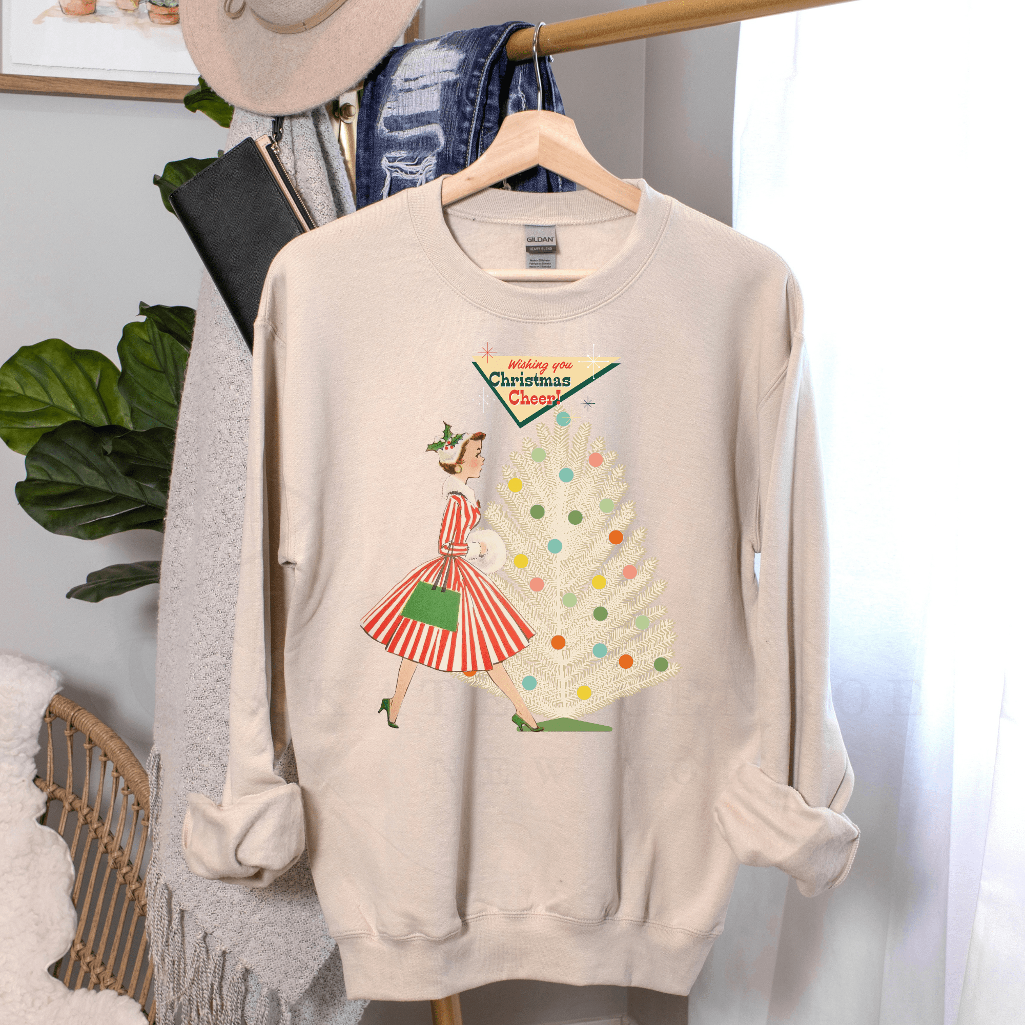 Kate McEnroe New York Mid Century Modern Christmas Sweatshirt, Retro Vintage Kitsch Holiday CrewneckSweatshirts12700969002572605931