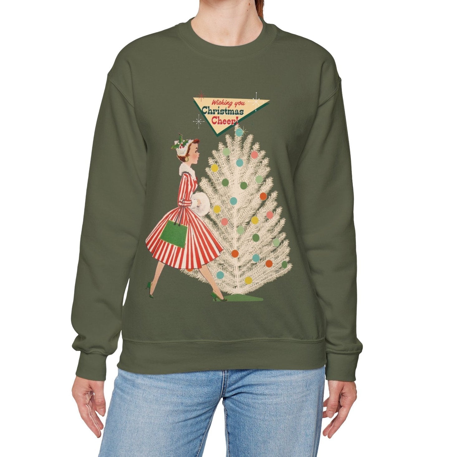 Kate McEnroe New York Mid Century Modern Christmas Sweatshirt, Retro Vintage Kitsch Holiday CrewneckSweatshirts21589151779197442698