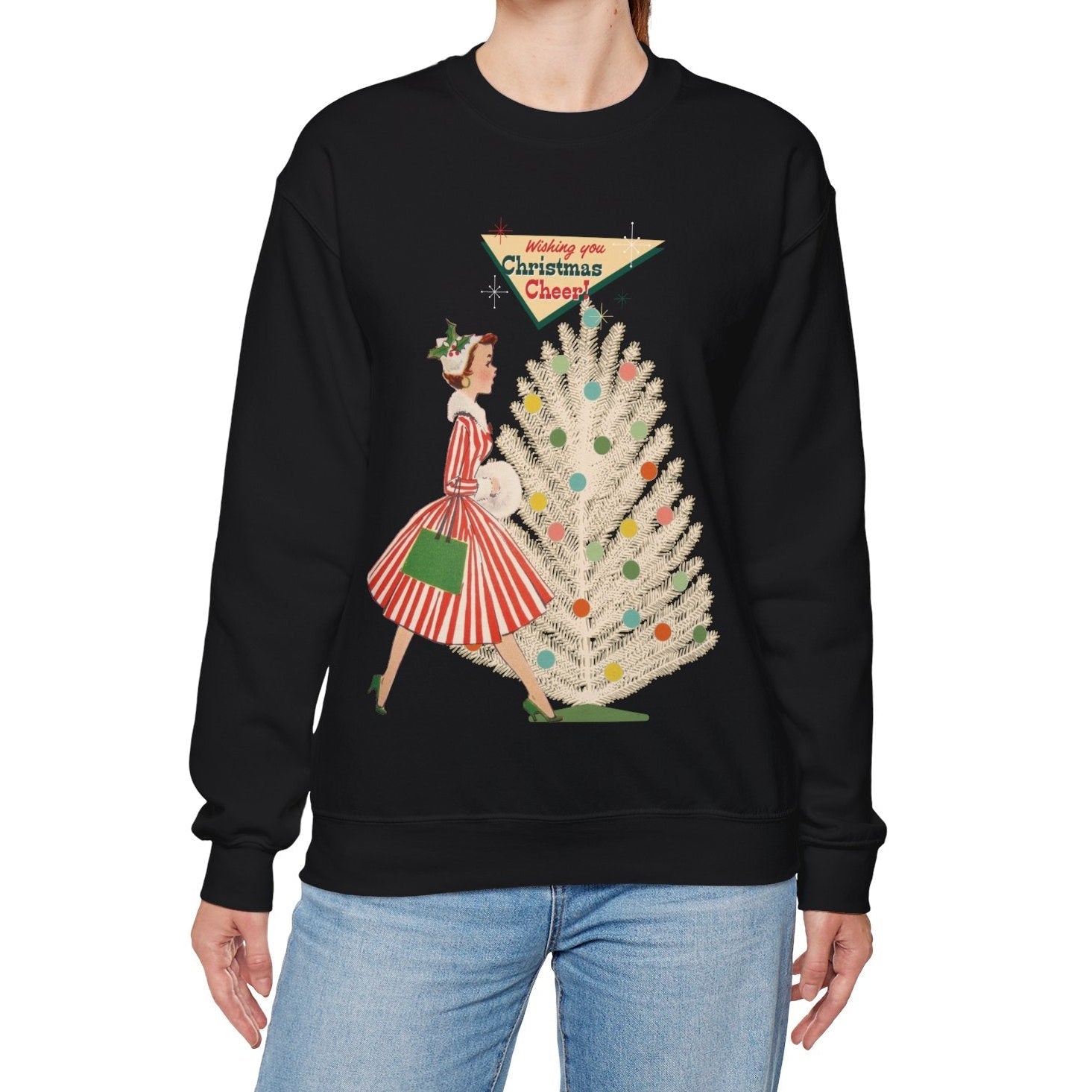 Kate McEnroe New York Mid Century Modern Christmas Sweatshirt, Retro Vintage Kitsch Holiday CrewneckSweatshirts21589151779197442698