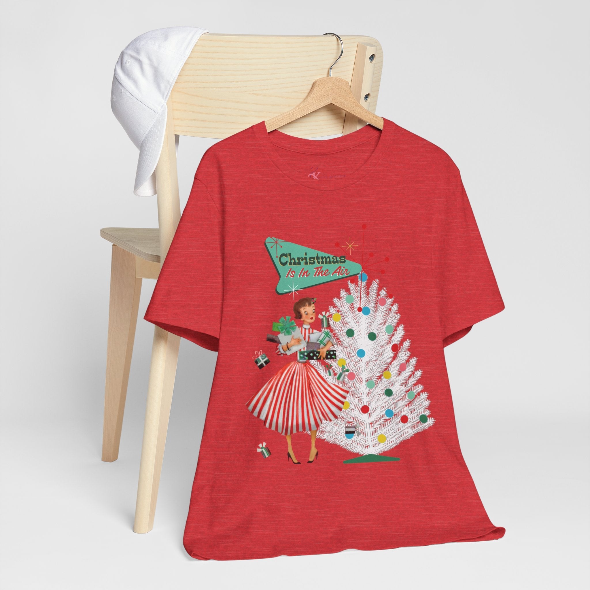 Kate McEnroe New York Mid Century Modern Christmas T-Shirt, Retro 50s Holiday Tee, Vintage Kitsch Festive Christmas ApparelT-Shirts11698249484140268607