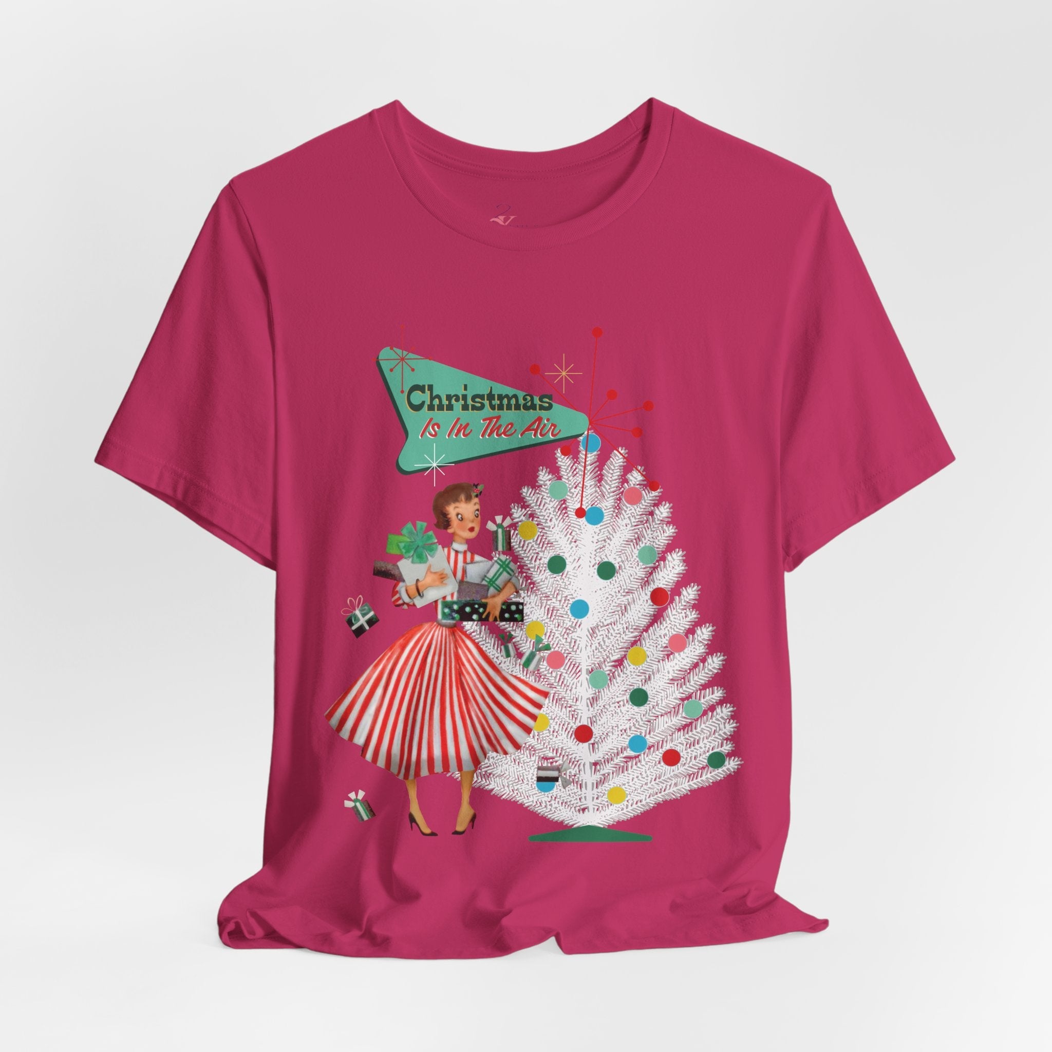 Kate McEnroe New York Mid Century Modern Christmas T-Shirt, Retro 50s Holiday Tee, Vintage Kitsch Festive Christmas ApparelT-Shirts31076810401790398211
