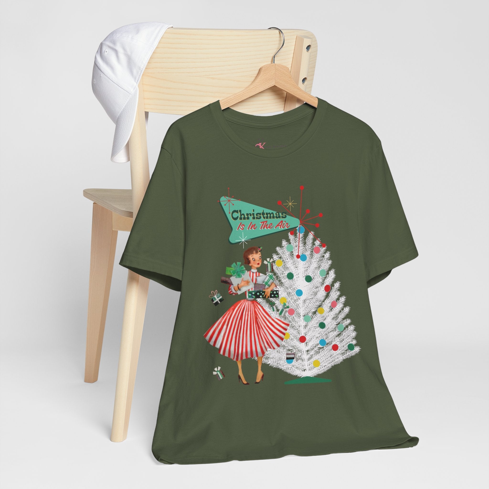 Kate McEnroe New York Mid Century Modern Christmas T-Shirt, Retro 50s Holiday Tee, Vintage Kitsch Festive Christmas ApparelT-Shirts73505172477423724762