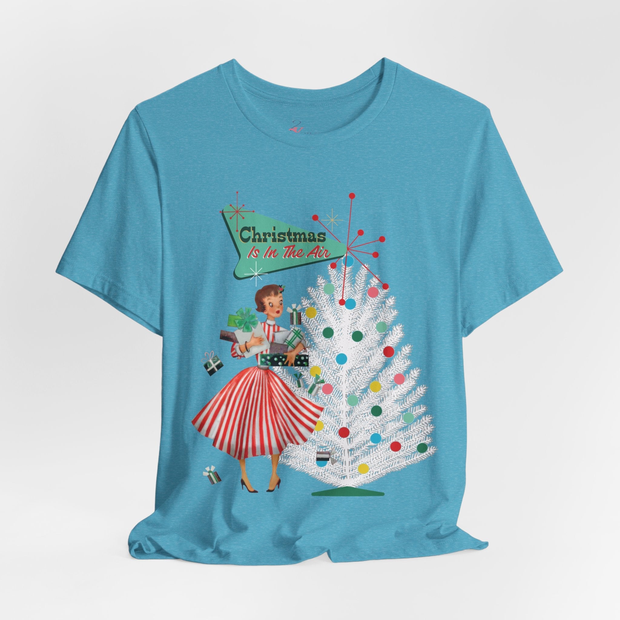 Kate McEnroe New York Mid Century Modern Christmas T-Shirt, Retro 50s Holiday Tee, Vintage Kitsch Festive Christmas ApparelT-Shirts73505172477423724762