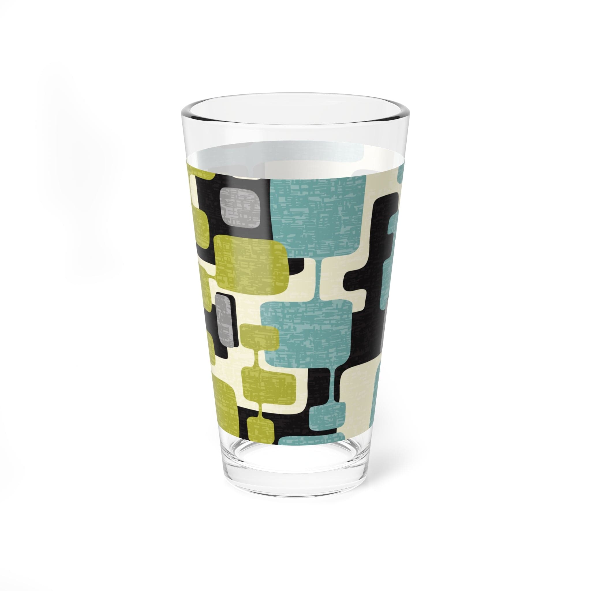 Kate McEnroe New York Mid Century Modern Cocktail Glass, Retro Drinkware, Geometric Pint GlassMixing Glasses16656397560836183106