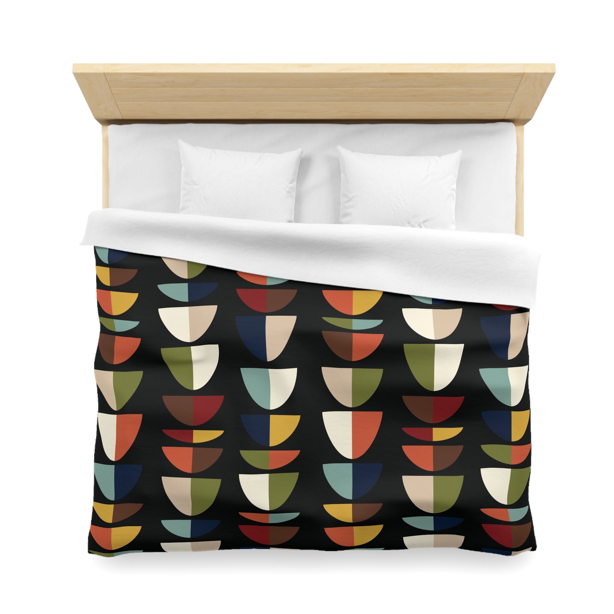 Kate McEnroe New York Mid Century Modern Colorful Abstract Duvet Cover, Geometric Retro Bedding, Modernist Bedroom DecorDuvet Covers19301038859675932222
