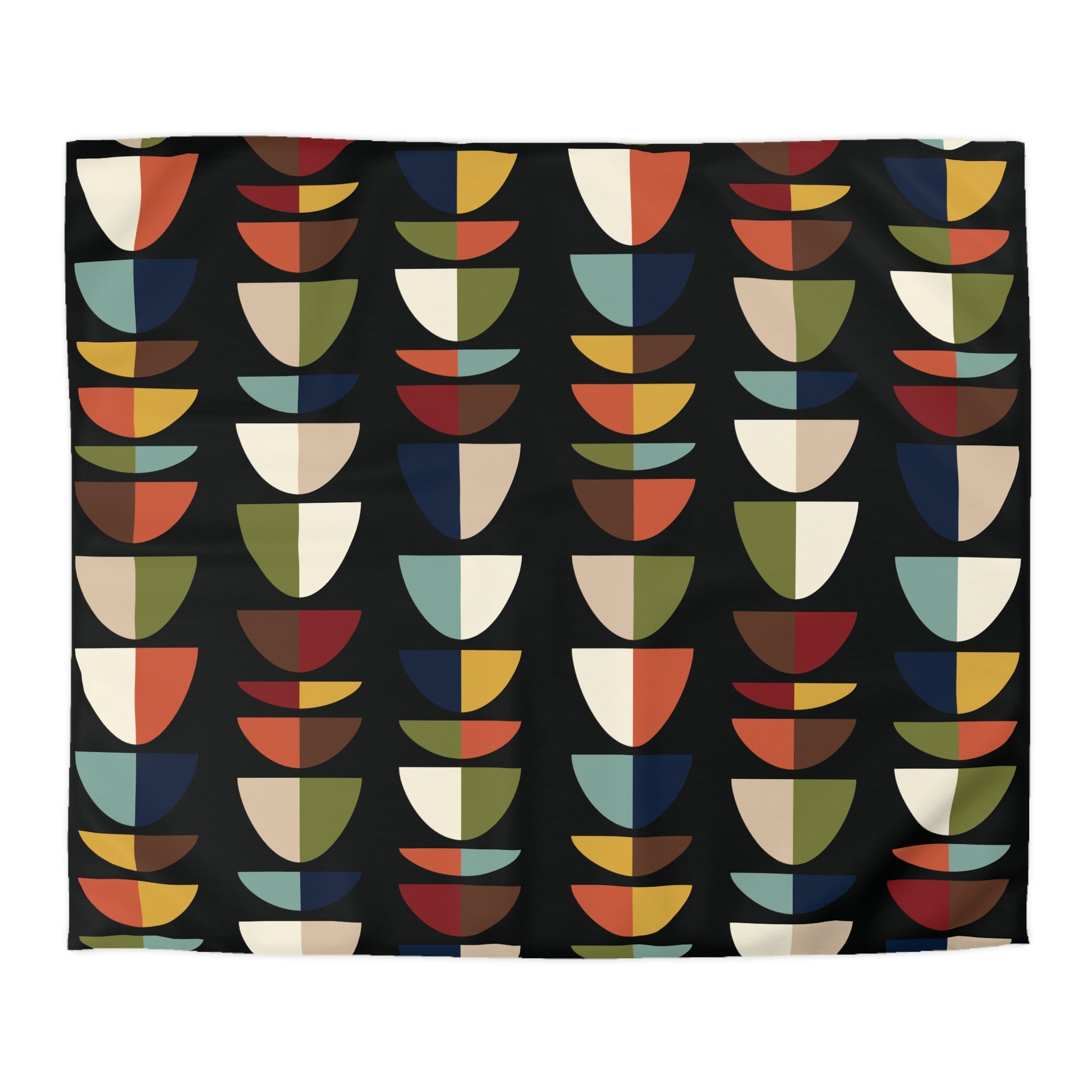 Kate McEnroe New York Mid Century Modern Colorful Abstract Duvet Cover, Geometric Retro Bedding, Modernist Bedroom DecorDuvet Covers19301038859675932222
