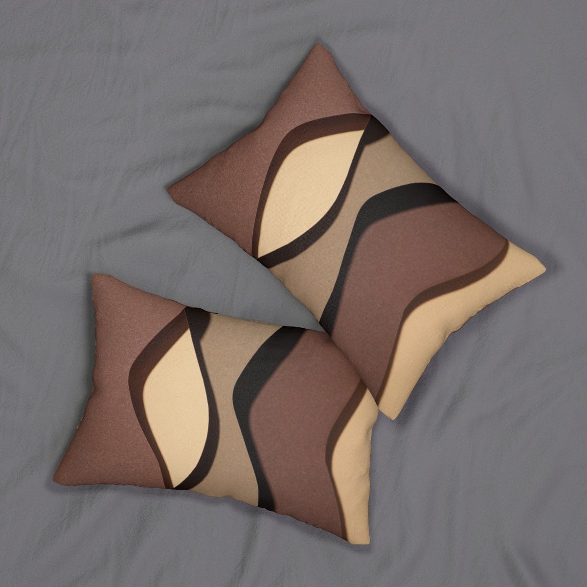 Kate McEnroe New York Mid Century Modern Colorful Wavy Geometric Lumbar PillowLumbar Pillows29210432401042602448