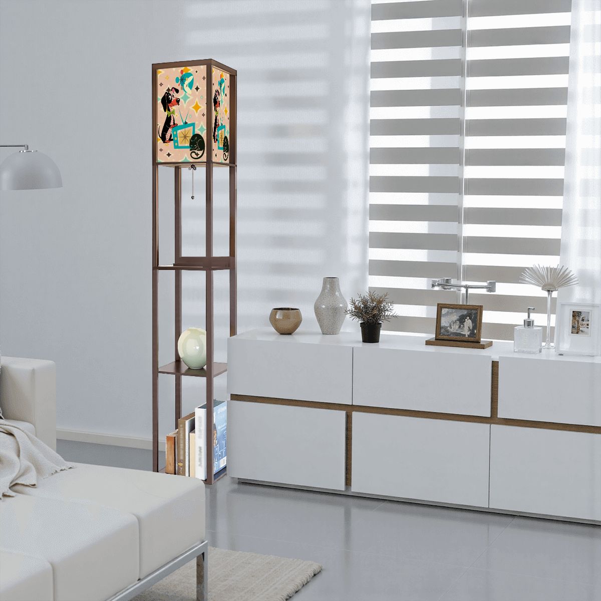 Kate McEnroe New York Mid Century Modern Dachshund, 50s Kitsch Retro TV Shelf LampShelf LightingkuS1RuSBwh