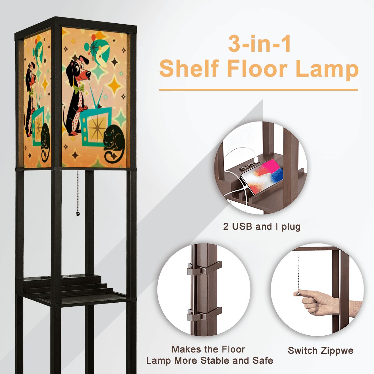 Kate McEnroe New York Mid Century Modern Dachshund, 50s Kitsch Retro TV Shelf LampShelf LightingkuS1RuSBwh