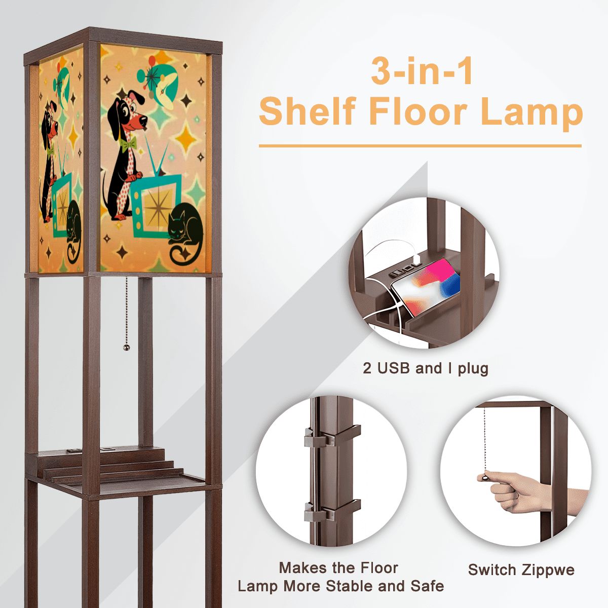 Kate McEnroe New York Mid Century Modern Dachshund, 50s Kitsch Retro TV Shelf LampShelf LightingkuS1RuSBwh