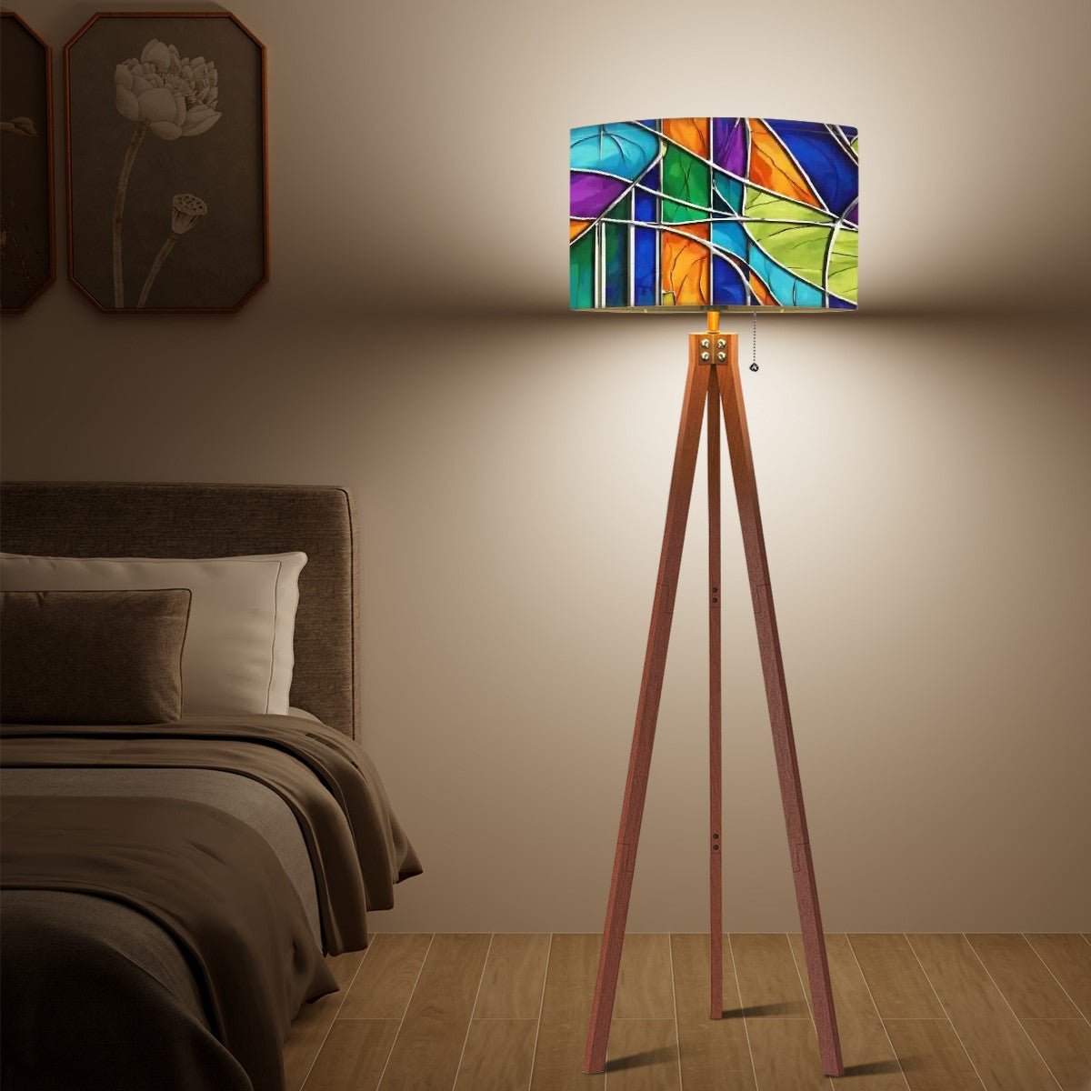 Kate McEnroe New York Mid Century Modern Faux Stained Glass Lamp ShadeLamp ShadesceqXflP5dP