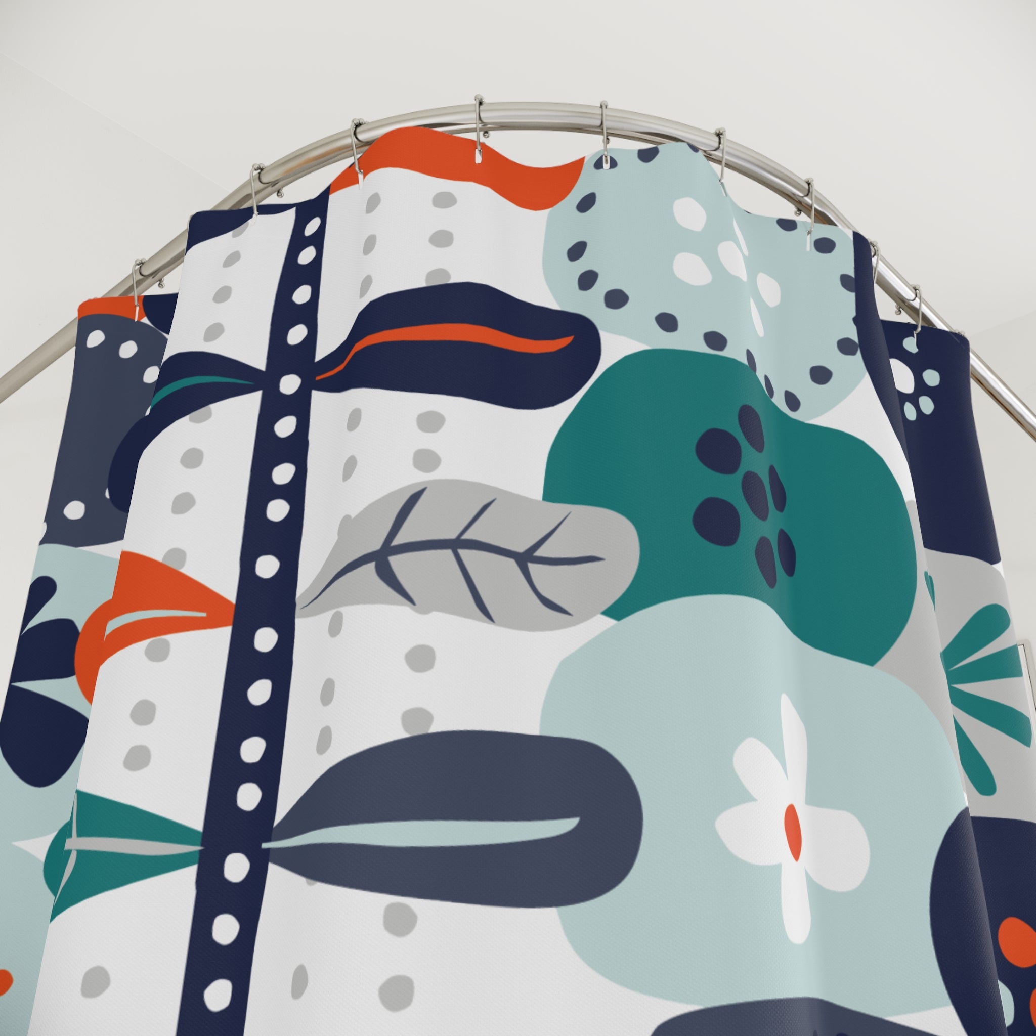Kate McEnroe New York Mid Century Modern Floral Shower Curtain, Retro 60s Scandinavian Boho Bathroom DecorShower Curtains26218681961931756894