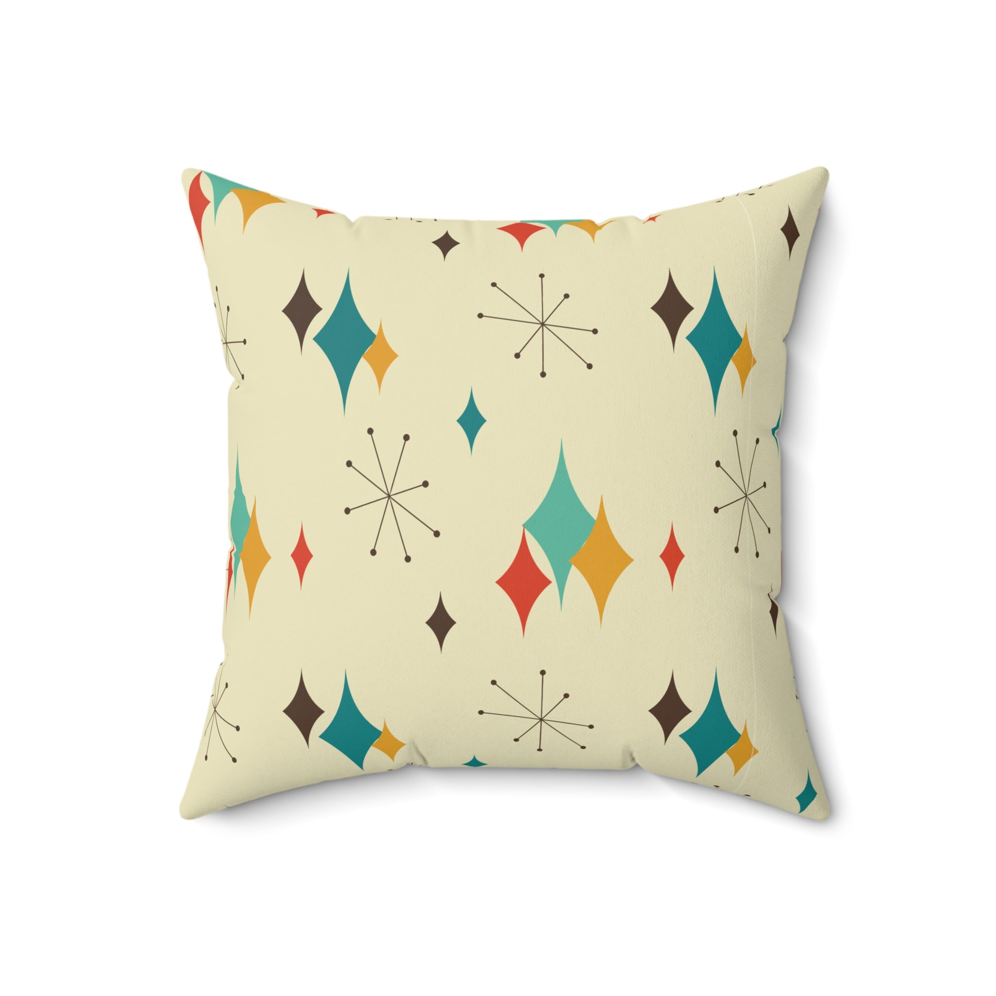Kate McEnroe New York Mid Century Modern Franciscan Starburst Throw Pillow, Atomic Age Design, Retro Groovy Throw Cushion, Vintage 50s Vibe, Funky Sofa AccentThrow Pillows32943048647854321554