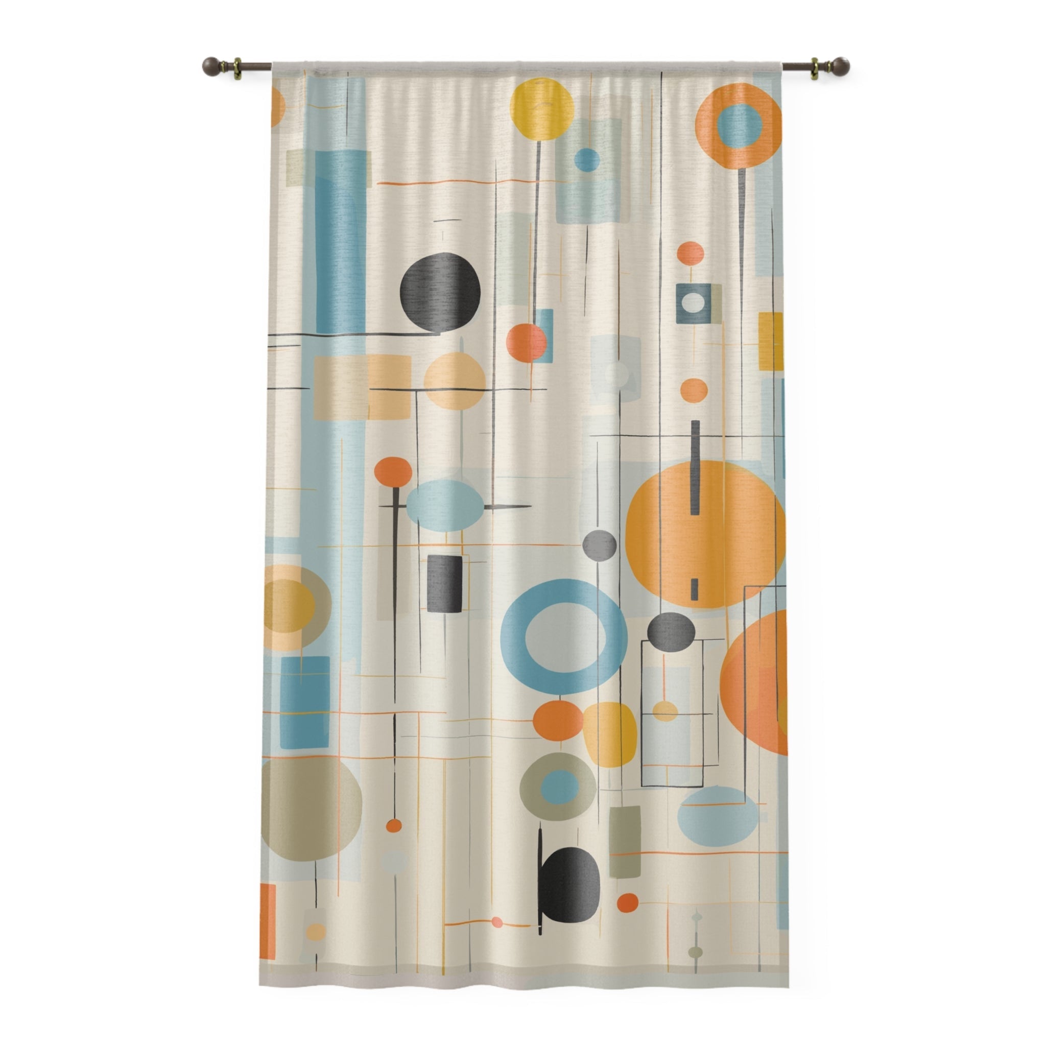 Kate McEnroe New York Mid Century Modern Geometric Abstract Sheer Window CurtainWindow Curtains24293293142600473532