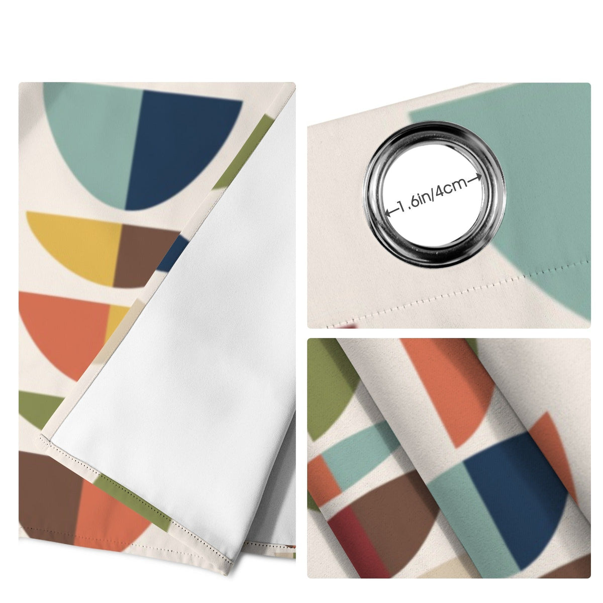 Kate McEnroe New York Mid Century Modern Geometric Curtains, Set of 2 Grommet PanelsWindow CurtainsD3377534