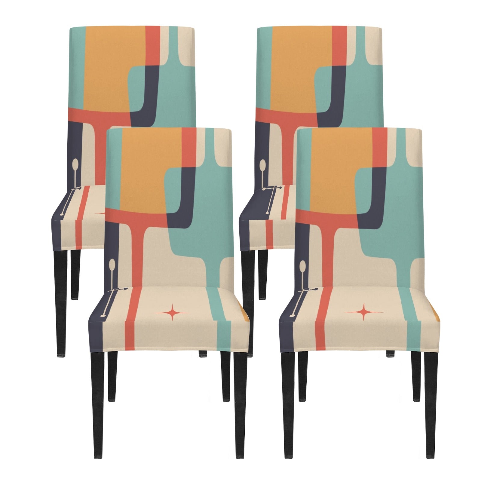 Kate McEnroe New York Mid Century Modern Geometric Dining Chair CoversChair SlipcoversD3231135