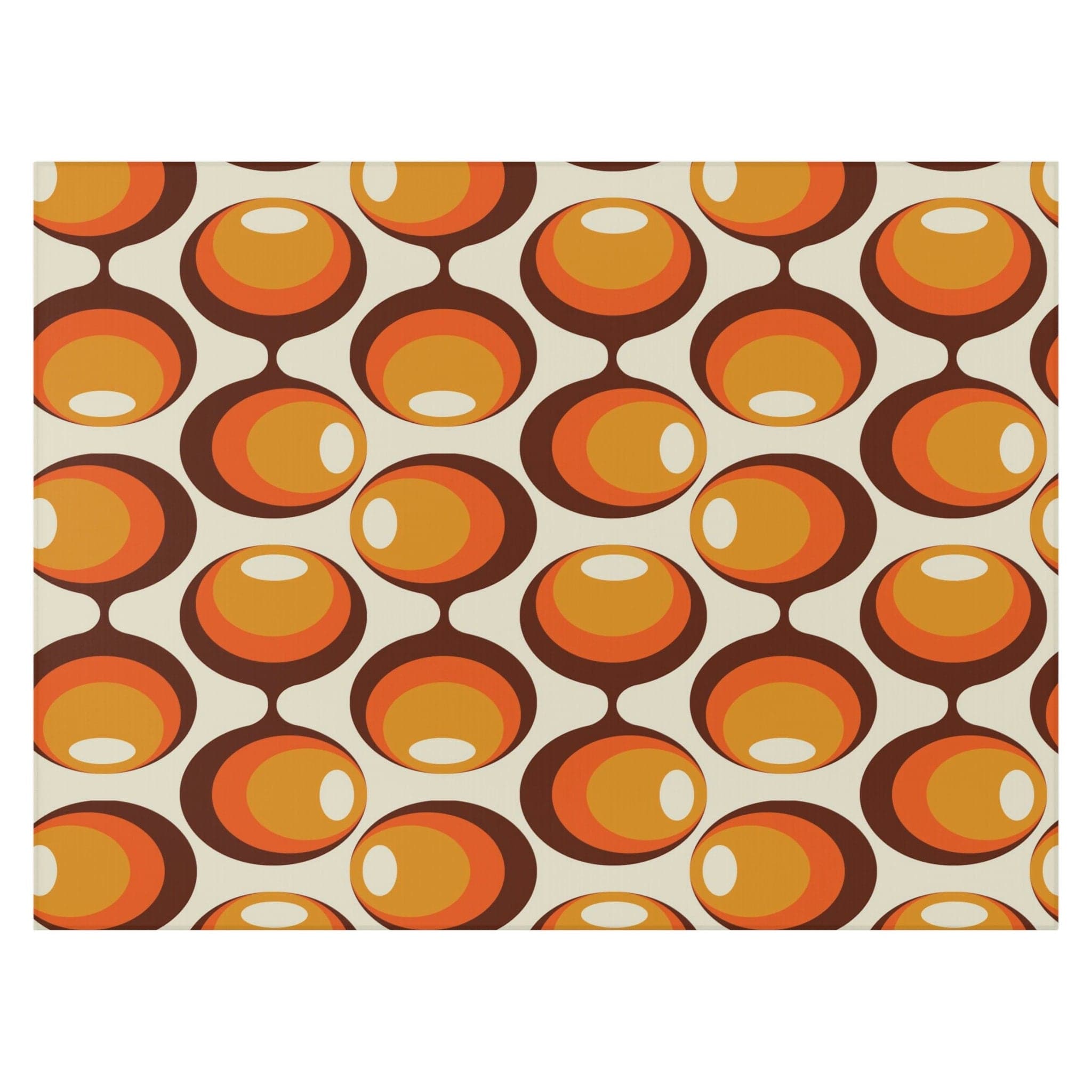 Kate McEnroe New York Mid Century Modern Geometric Groovy Orbs Area Rug, Retro Hippie 70s Orange, Beige, Brown Accent Rug, MCM Living Room, Bedroom Home DecorRugs63744915608795192579