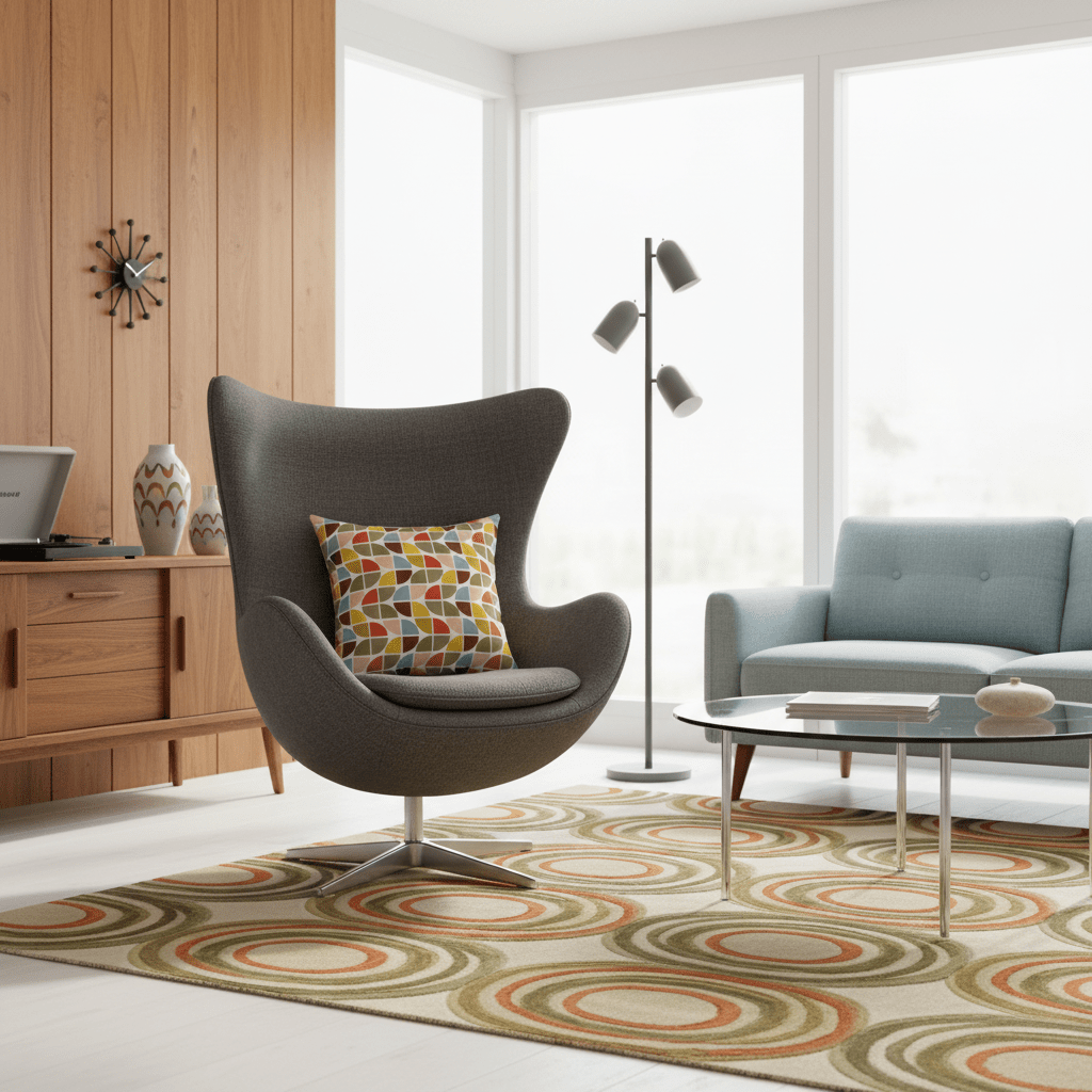 Kate McEnroe New York Mid Century Modern Geometric Retro Throw PillowThrow Pillows17912434434680338131