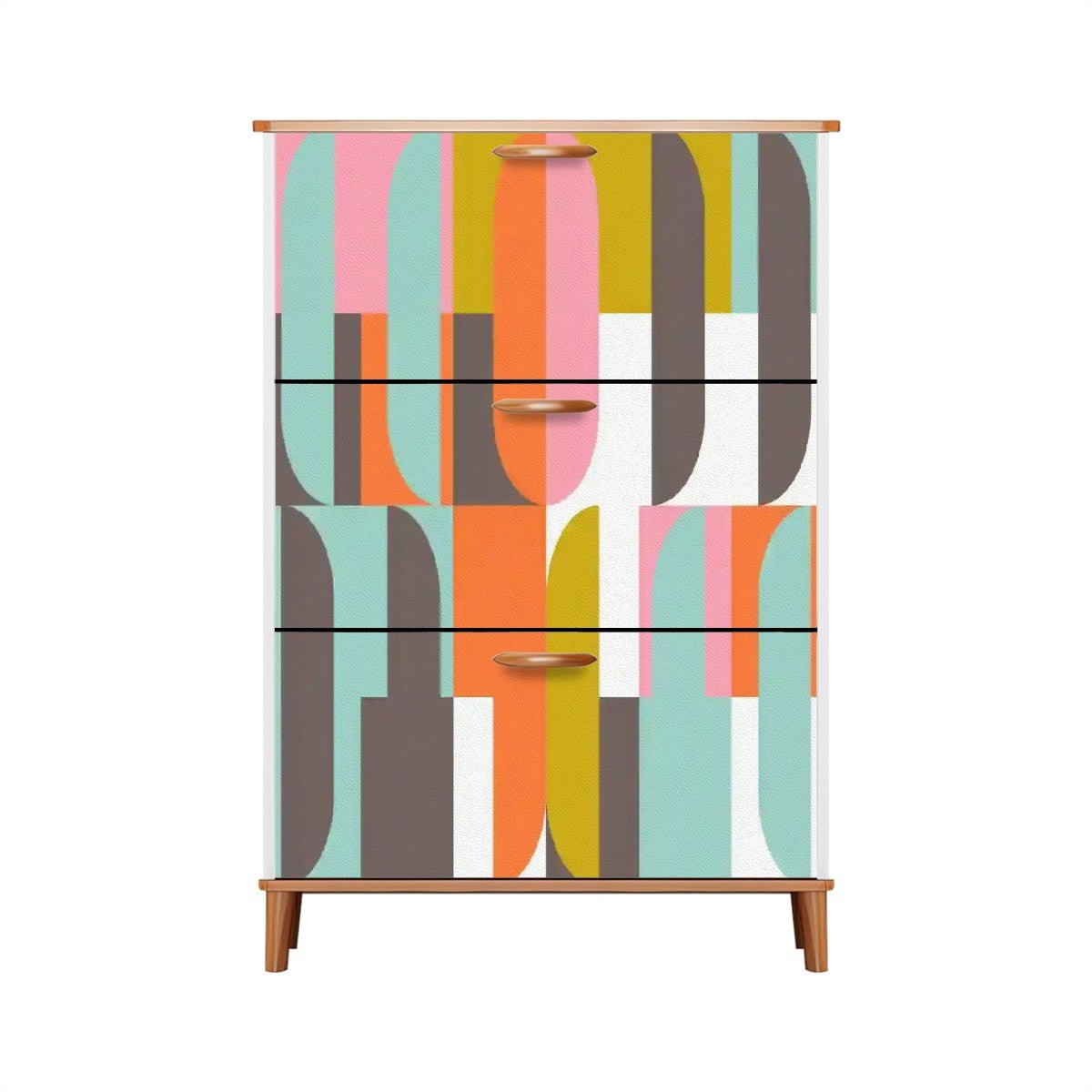 Kate McEnroe New York Mid Century Modern Geometric Shoe Cabinet Retro 60s AccentShoe StorageQ05Yk5jpcB