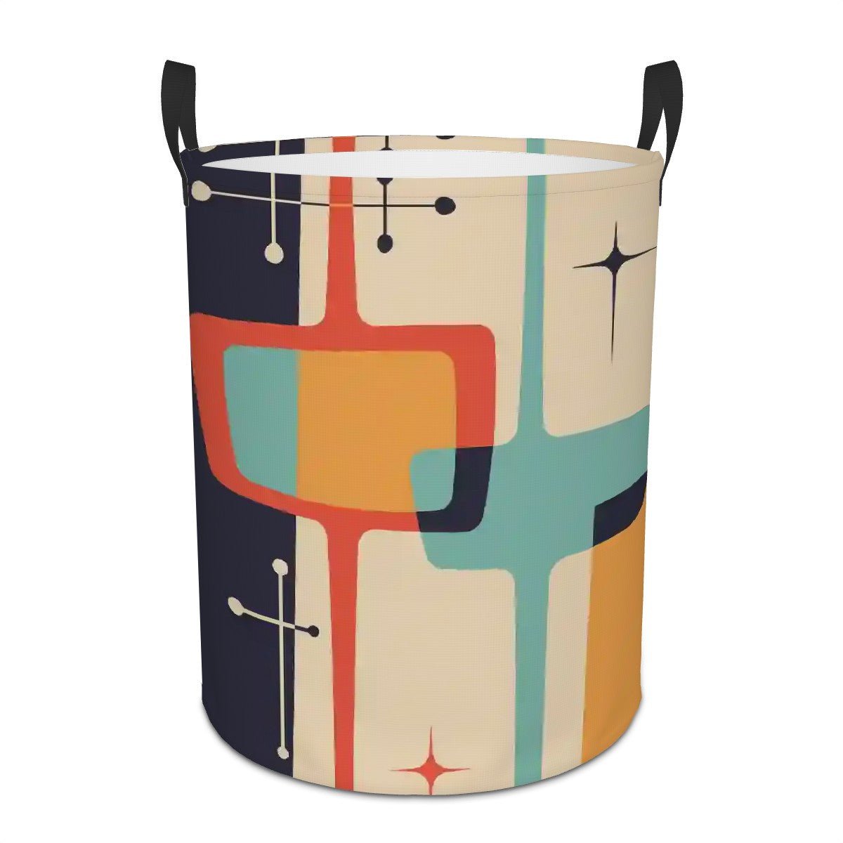Kate McEnroe New York Mid Century Modern Geometric Starburst Laundry BasketBathroom DecoroZAQPJid1U