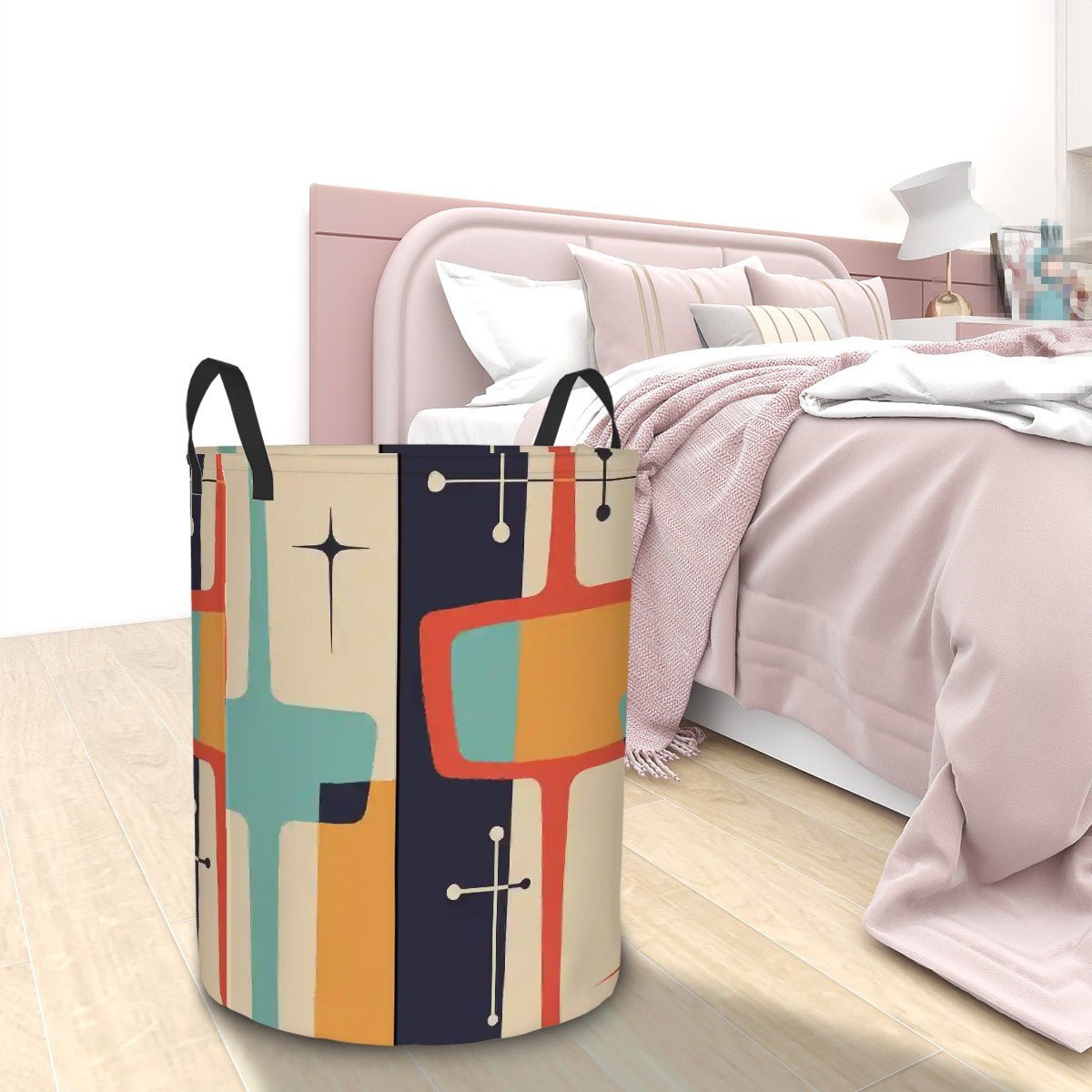 Kate McEnroe New York Mid Century Modern Geometric Starburst Laundry BasketBathroom DecoroZAQPJid1U