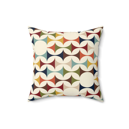 Kate McEnroe New York Mid Century Modern Geometric Throw Pillow with Insert, Retro 60s Modernist Color Block Cushions Throw Pillows 16&quot; × 16&quot; 33113306641197184058