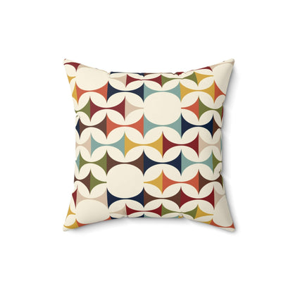 Kate McEnroe New York Mid Century Modern Geometric Throw Pillow with Insert, Retro 60s Modernist Color Block Cushions Throw Pillows