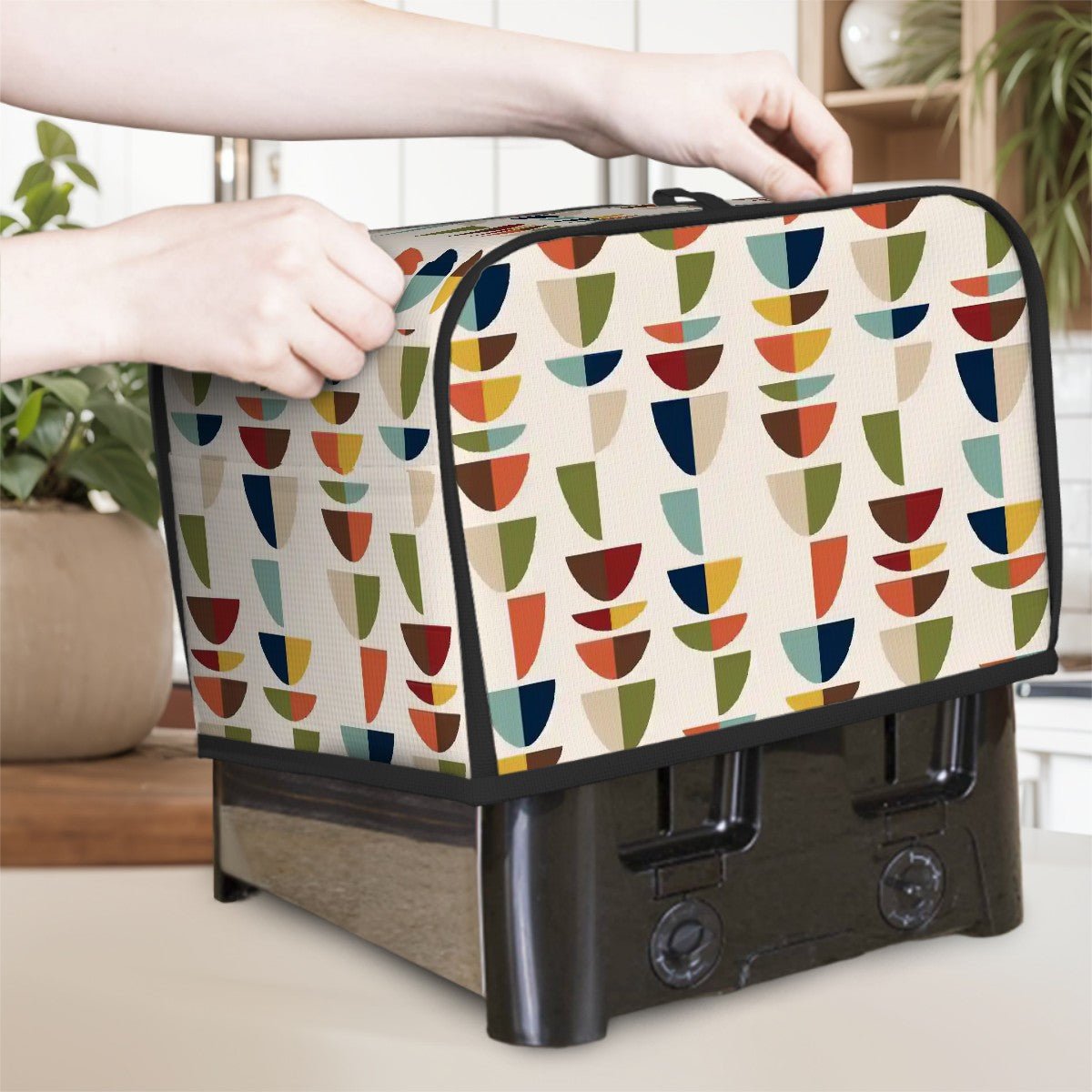 Kate McEnroe New York Mid Century Modern Geometric Toaster Cover, Retro MCM KitchenToaster CoversnfRSpjDZEgL