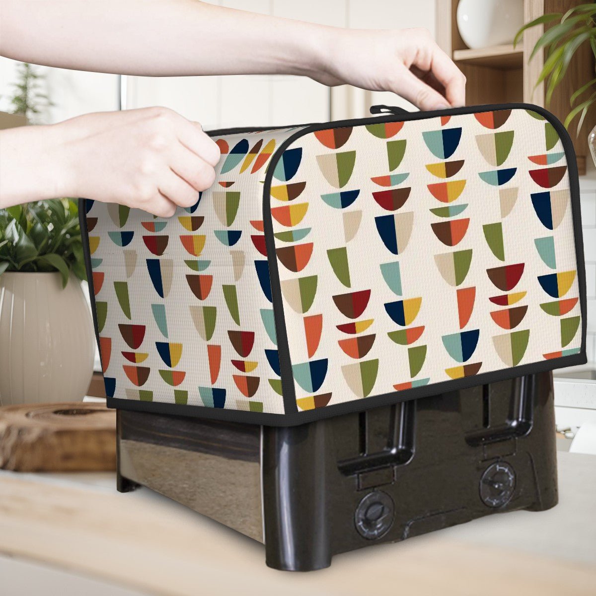 Kate McEnroe New York Mid Century Modern Geometric Toaster Cover, Retro MCM KitchenToaster CoversnfRSpjDZEgL
