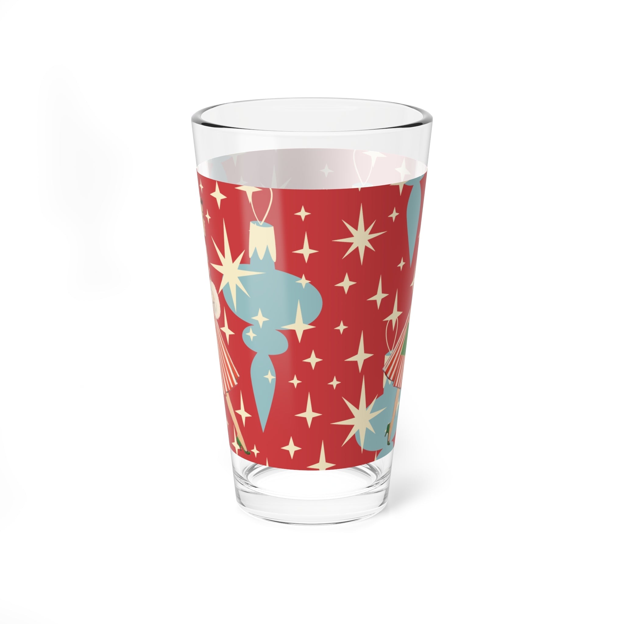 Kate McEnroe New York Mid Century Modern Holiday Pint Glass Retro Vintage Kitsch Christmas DrinkwarePint Glasses29597923709576499403