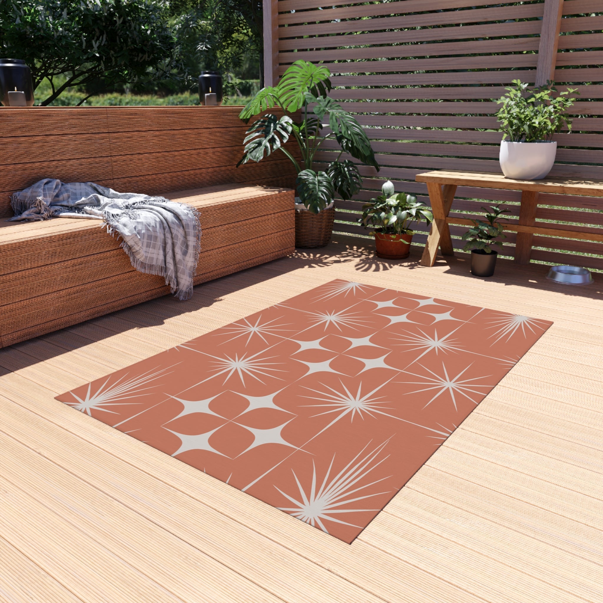 Kate McEnroe New York Mid Century Modern Indoor Outdoor Rug, Retro Atomic Starburst Geometric Area RugRugs19201246591163701735