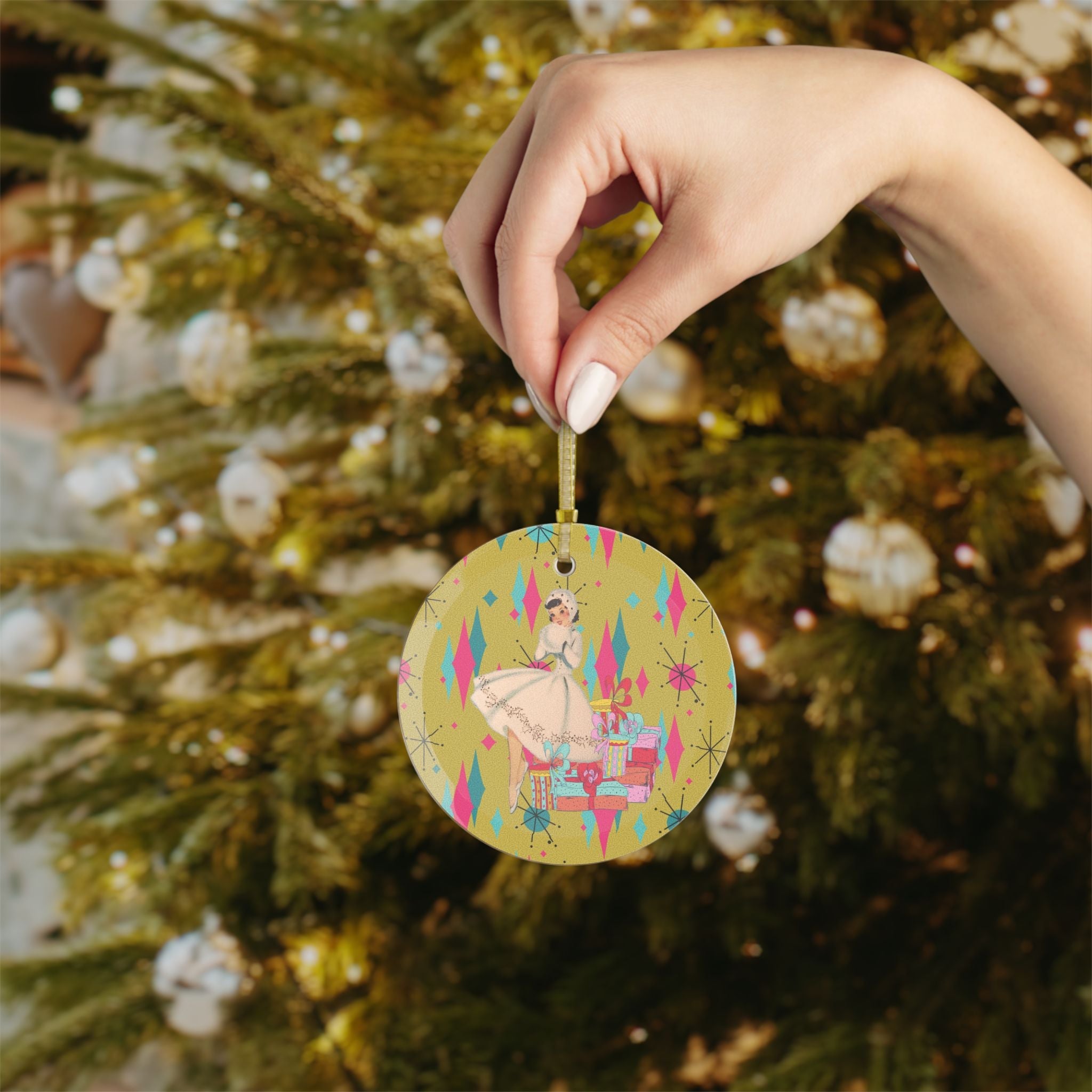 Kate McEnroe New York Mid Century Modern Kitsch Christmas Girl Ornament Retro 50s Holiday DecorOrnaments27889865819673200731