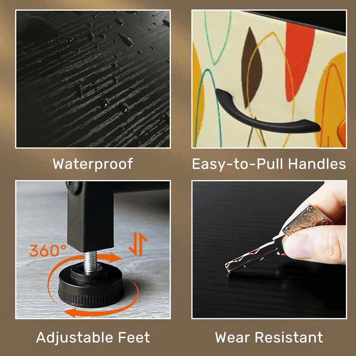 Kate McEnroe New York Mid Century Modern Kitschy Cocktail Party 4 Drawer Dresser StorageDressersKQibDlVBNT