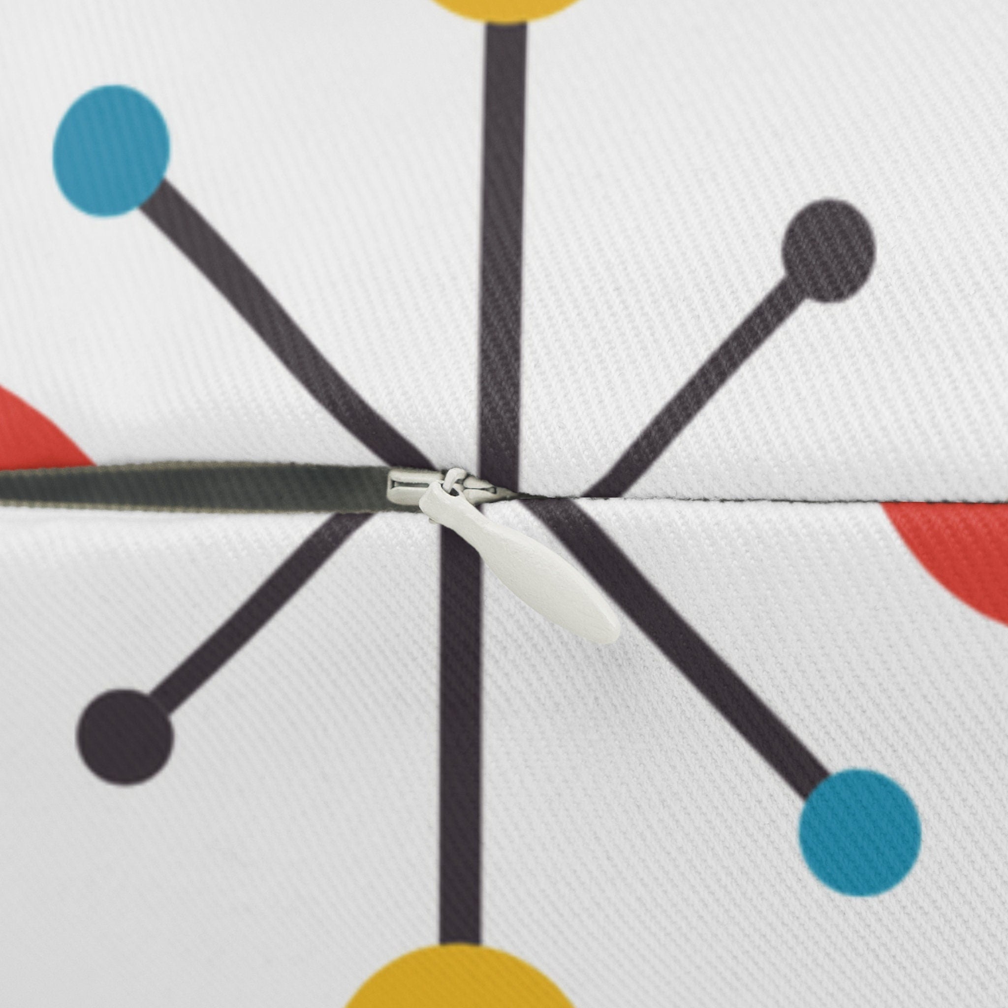 Kate McEnroe New York Mid - Century Modern Lumbar Pillow, Retro Atomic Design, Vibrant Sputnik Throw CushionLumbar Pillows33665703903221069983