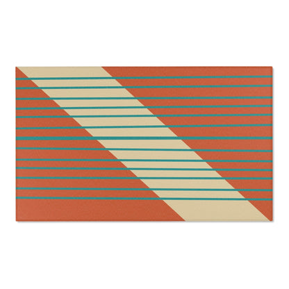 Kate McEnroe New York Mid Century Modern Minimalist Teal Stripe Area Rug Rugs 60&quot; × 36&quot; 29633824004149867469