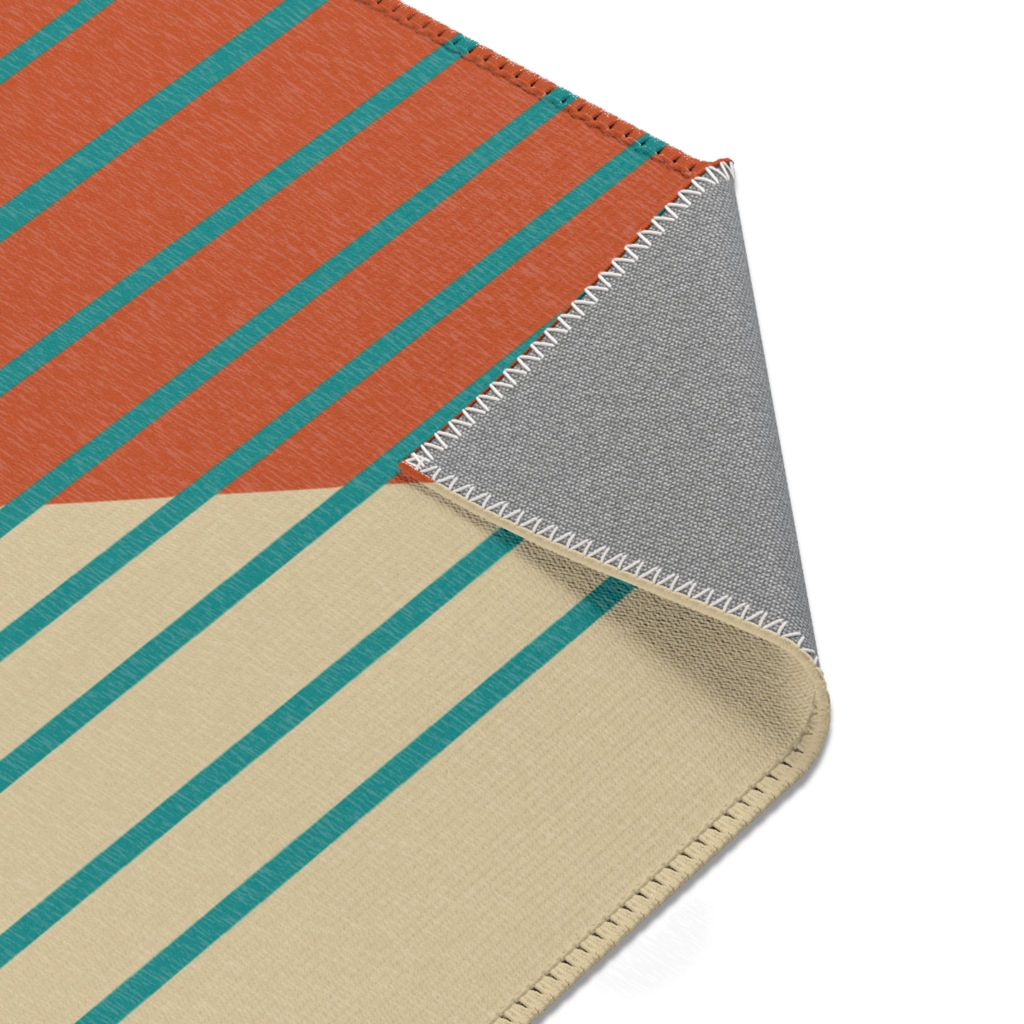 Kate McEnroe New York Mid Century Modern Minimalist Teal Stripe Area RugRugs22594218455940309675