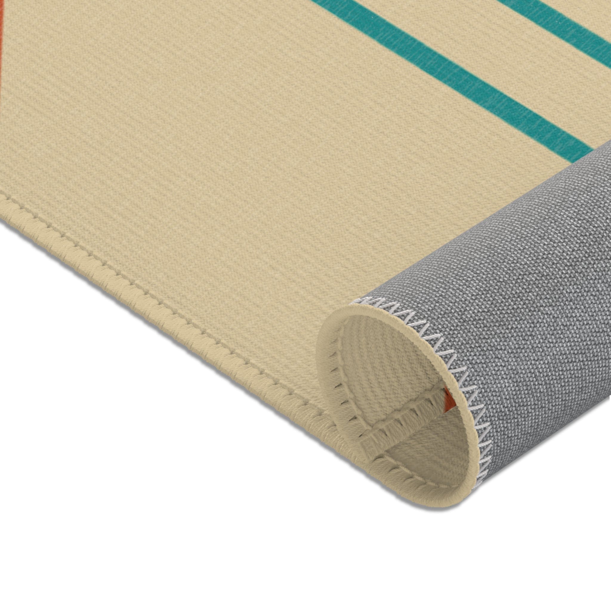 Kate McEnroe New York Mid Century Modern Minimalist Teal Stripe Area RugRugs22594218455940309675