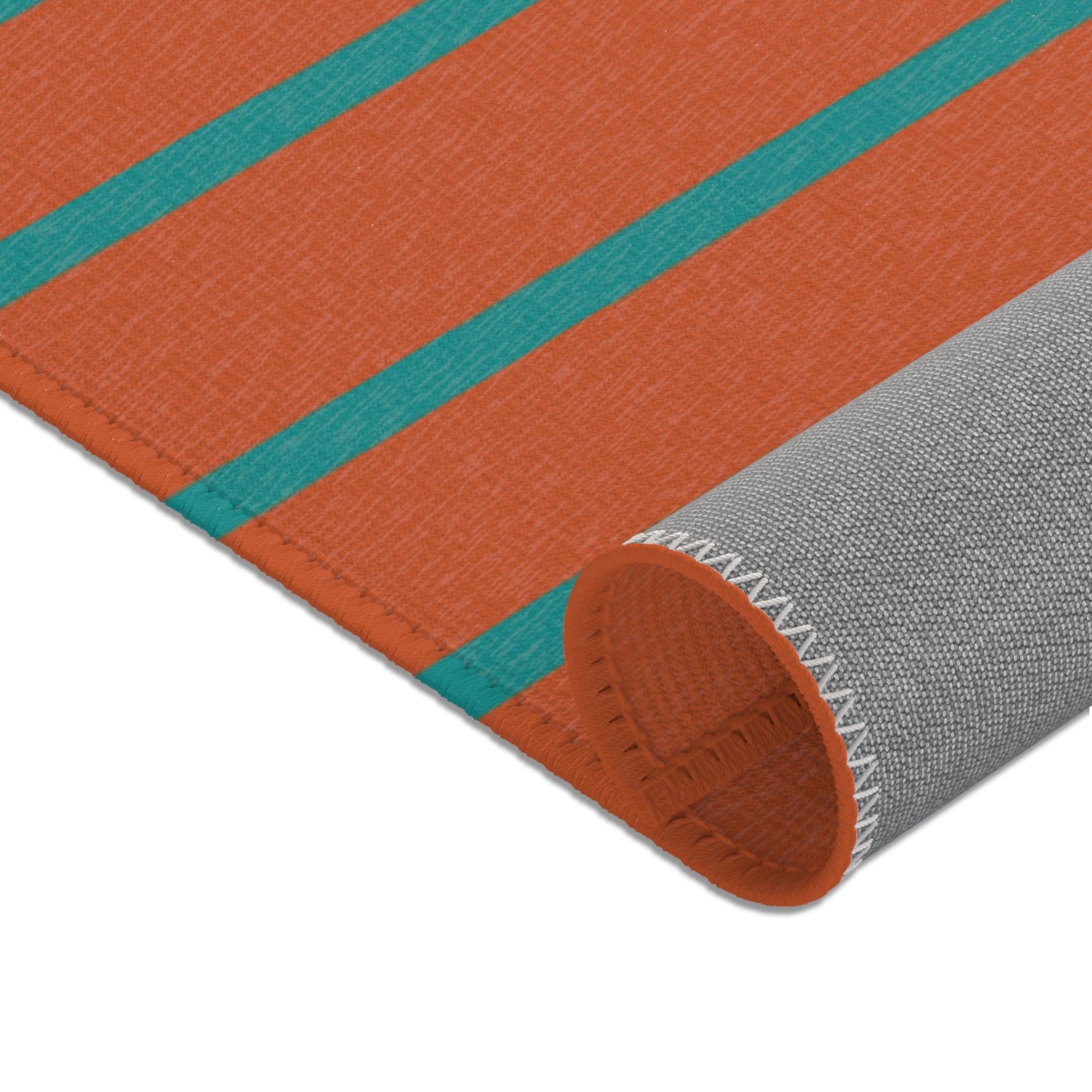 Kate McEnroe New York Mid Century Modern Minimalist Teal Stripe Area RugRugs22594218455940309675