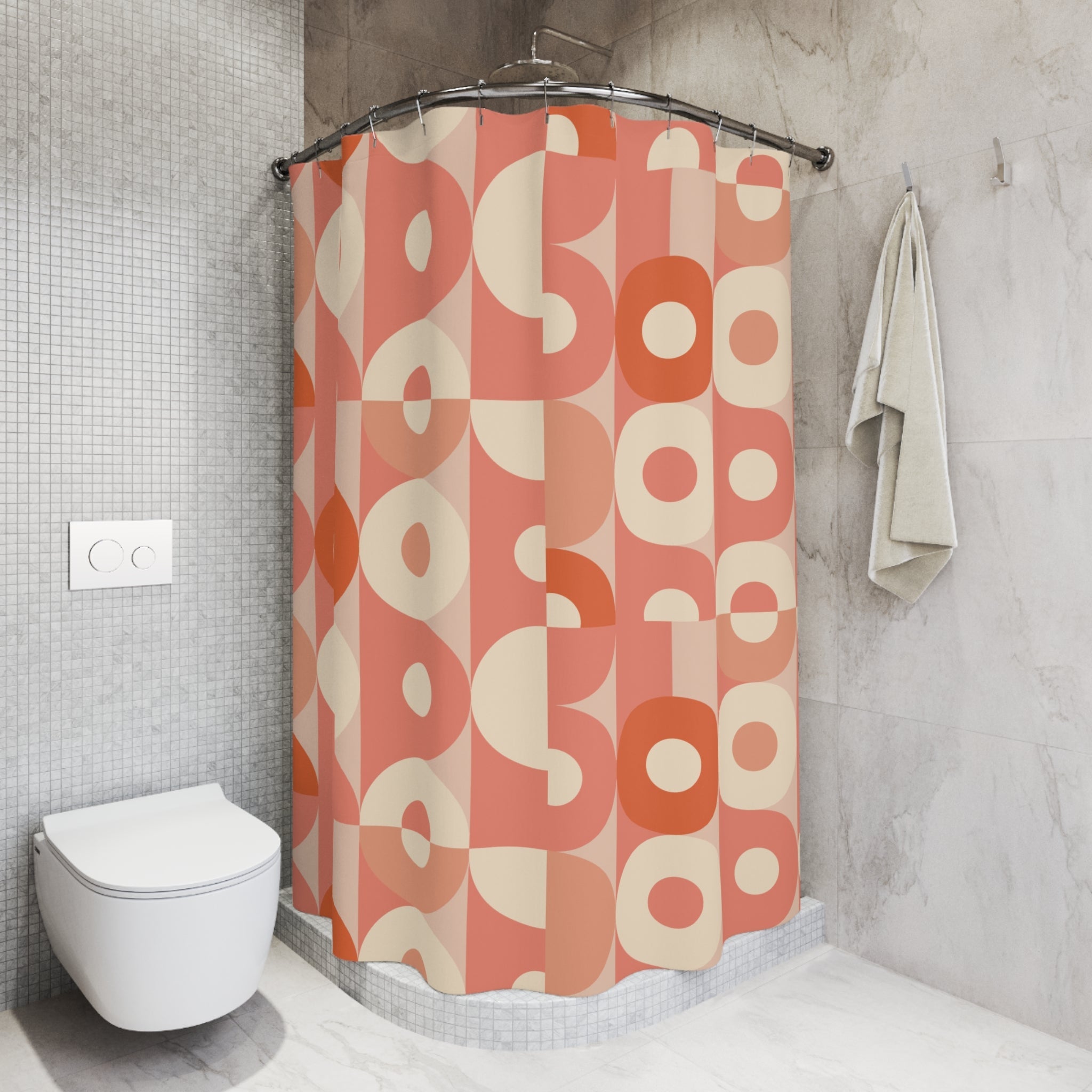 Kate McEnroe New York Mid Century Modern Orb Shower Curtain, Retro Mod Bathroom AccentShower Curtains31063428591943772325