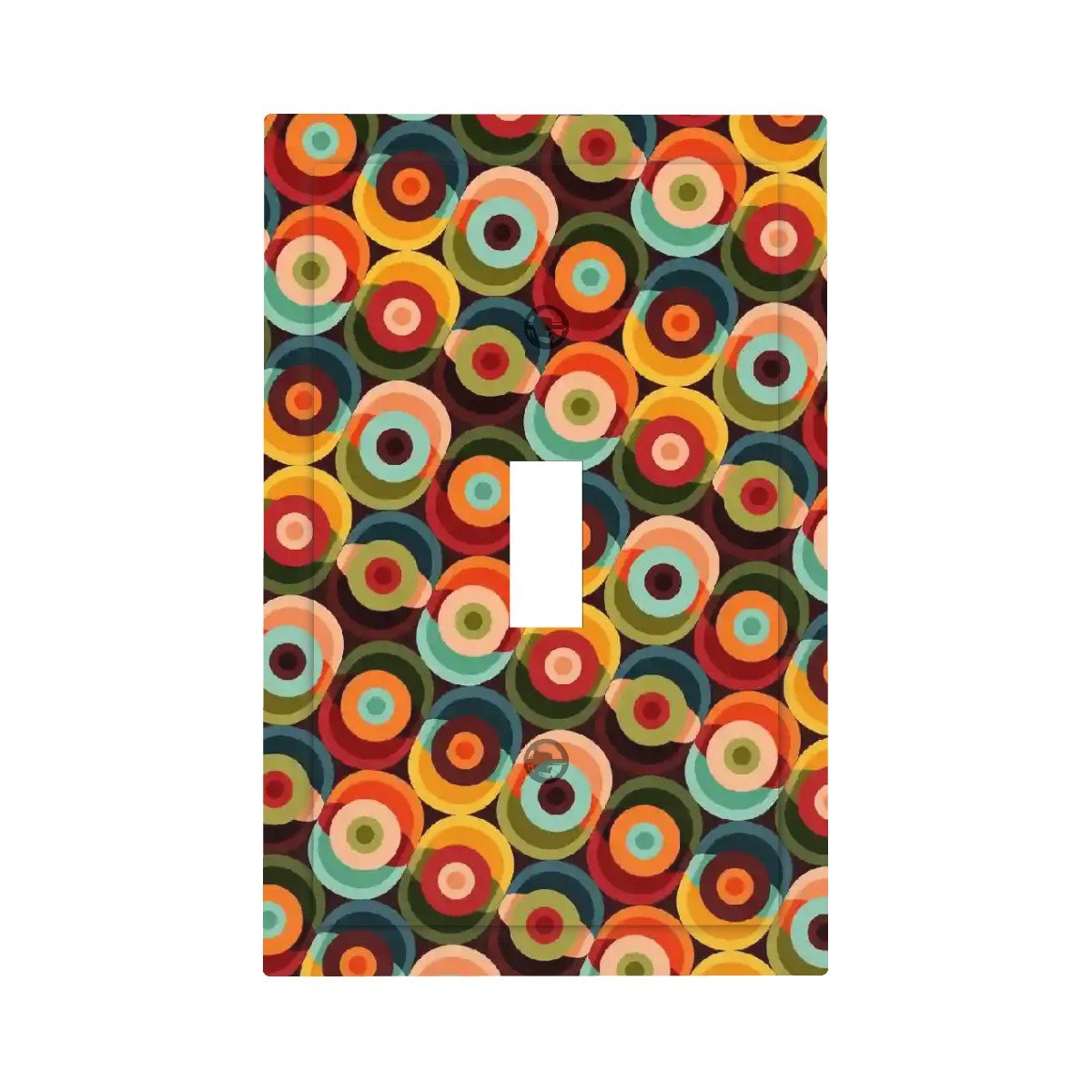 Kate McEnroe New York Mid Century Modern Orbs Toggle Switch Plate. Retro Mod Psychedelic Light CoverSwitch PlatesQ6rANsQPMa
