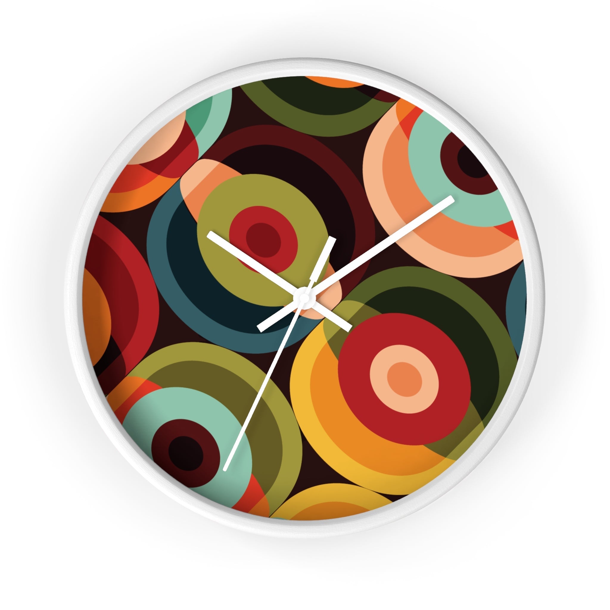 Kate McEnroe New York Mid Century Modern Orbs Wall Clock, Retro 60s Geometric Atomic Era Home AccentHome Decor11433551697439276675