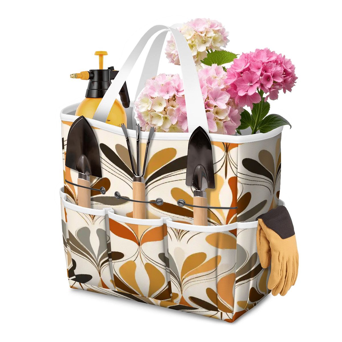 Kate McEnroe New York Mid Century Modern Retro 70s Mod Floral Garden Tool BagGarden Tool Bag2mrTBBsYPS