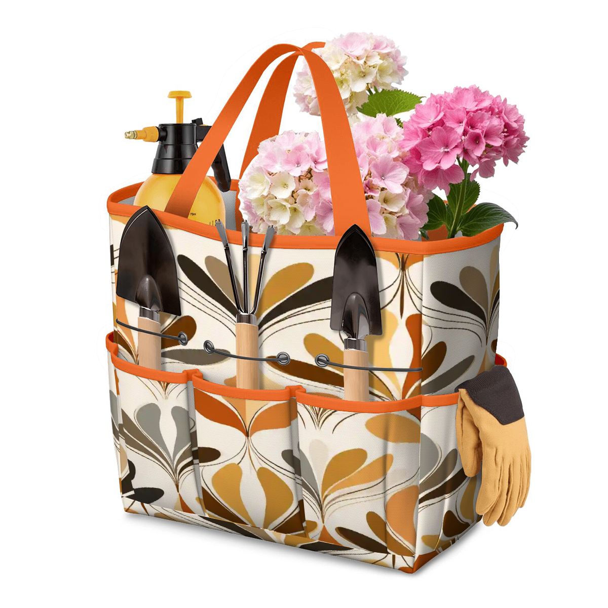 Kate McEnroe New York Mid Century Modern Retro 70s Mod Floral Garden Tool BagGarden Tool Baghxi7aVufGF