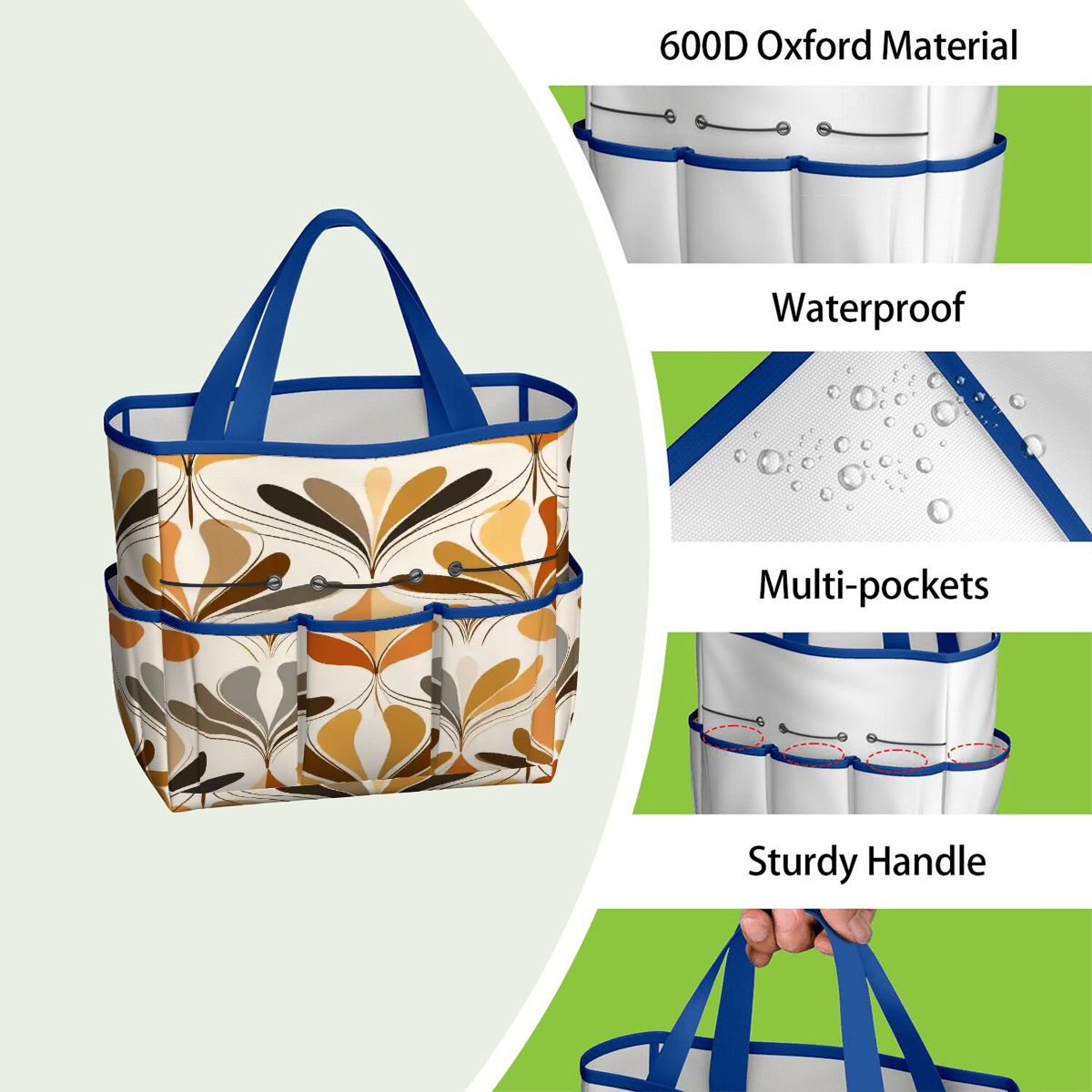 Kate McEnroe New York Mid Century Modern Retro 70s Mod Floral Garden Tool BagGarden Tool BaglsK2OT7mGm