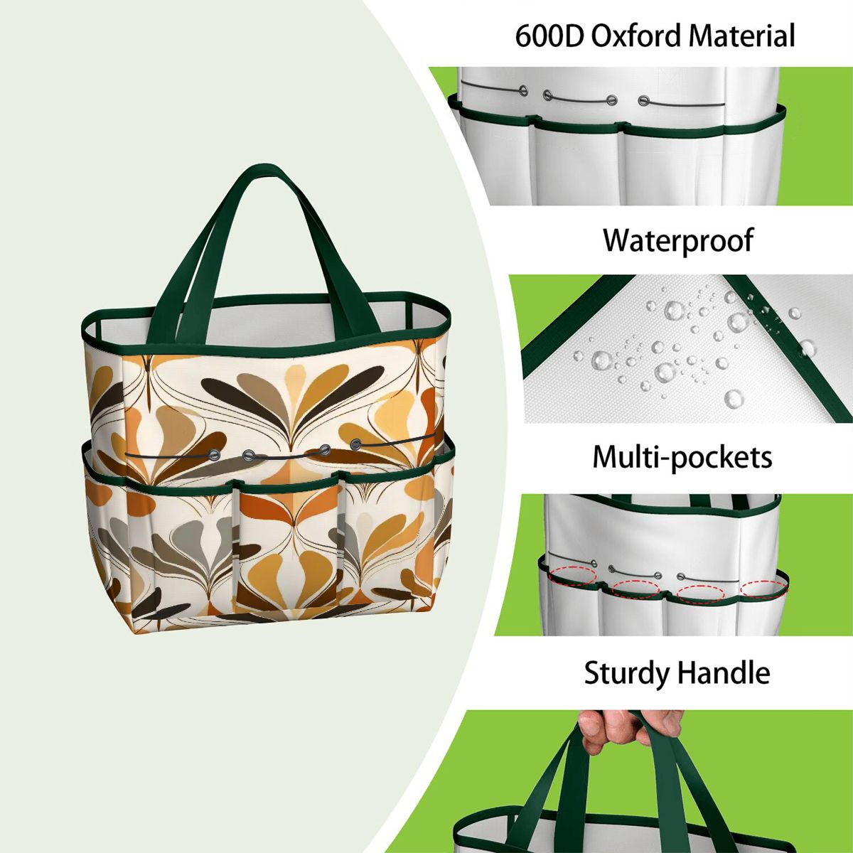 Kate McEnroe New York Mid Century Modern Retro 70s Mod Floral Garden Tool BagGarden Tool BaglsK2OT7mGm