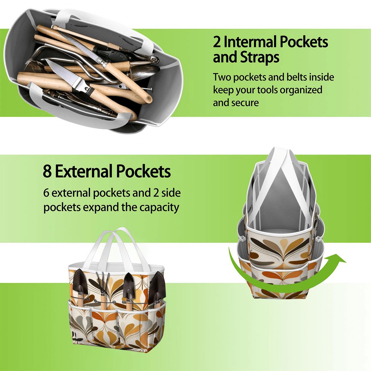 Kate McEnroe New York Mid Century Modern Retro 70s Mod Floral Garden Tool BagGarden Tool BaglsK2OT7mGm