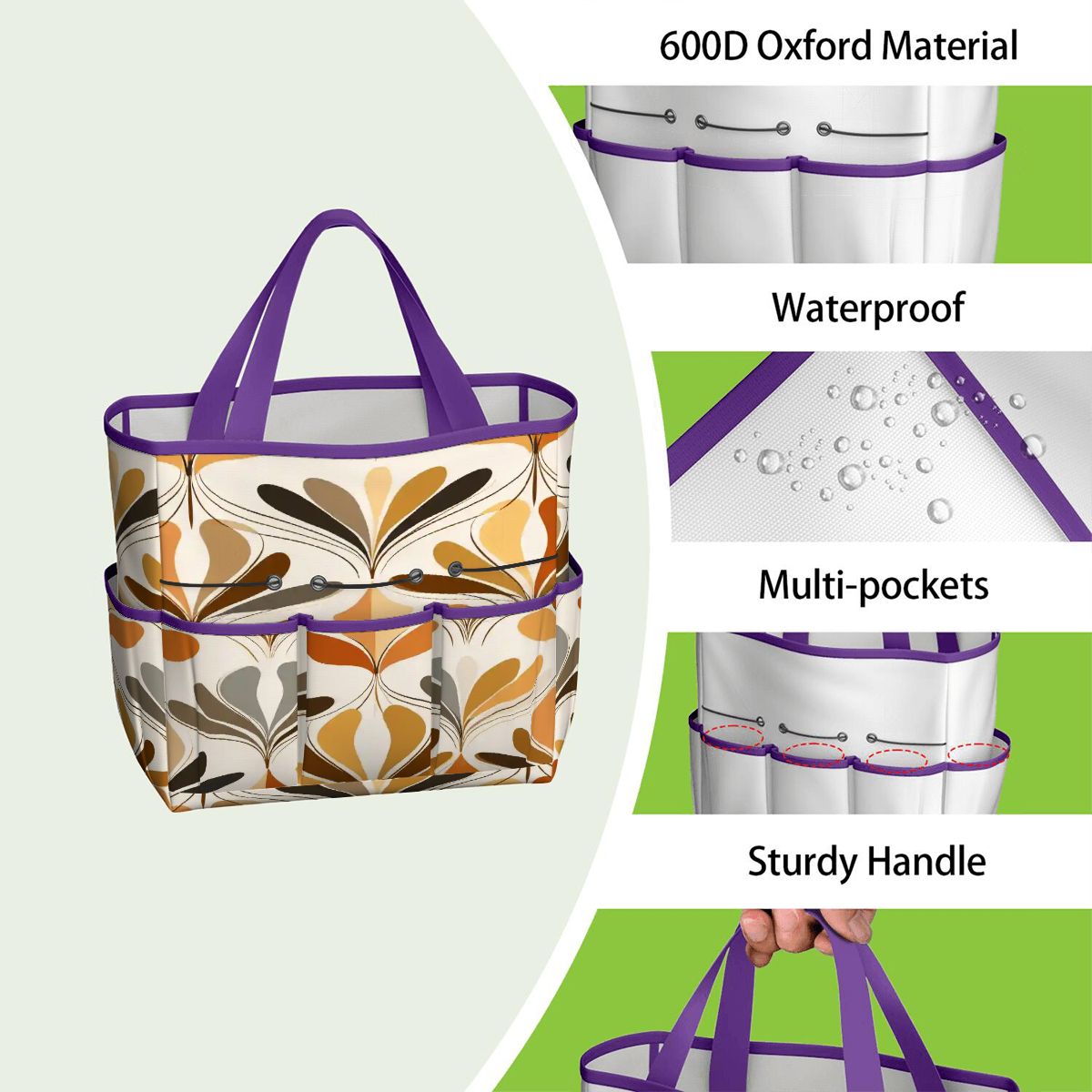 Kate McEnroe New York Mid Century Modern Retro 70s Mod Floral Garden Tool BagGarden Tool BaglsK2OT7mGm